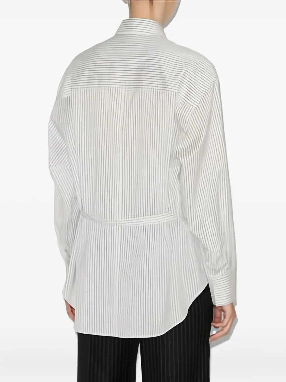 Isabel Marant Aurora Pinstriped Shirt In White