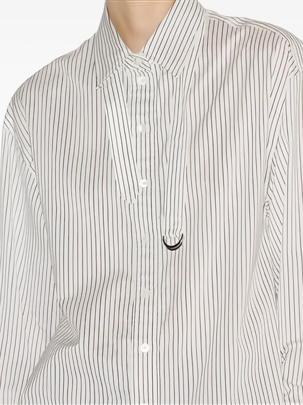Isabel Marant Aurora Pinstriped Shirt In White