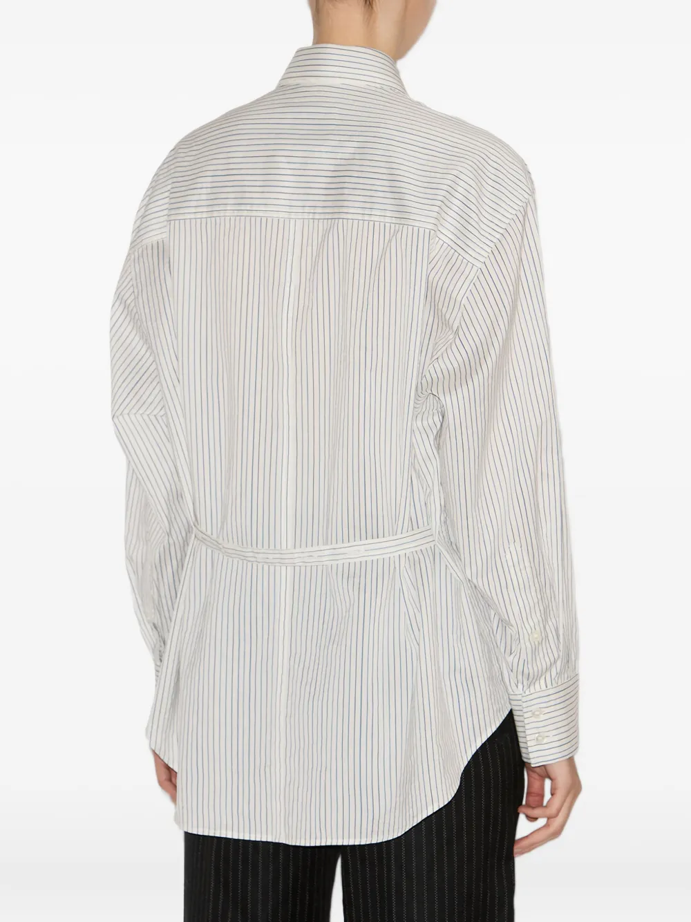 ISABEL MARANT Aurora blouse met krijtstreep Wit