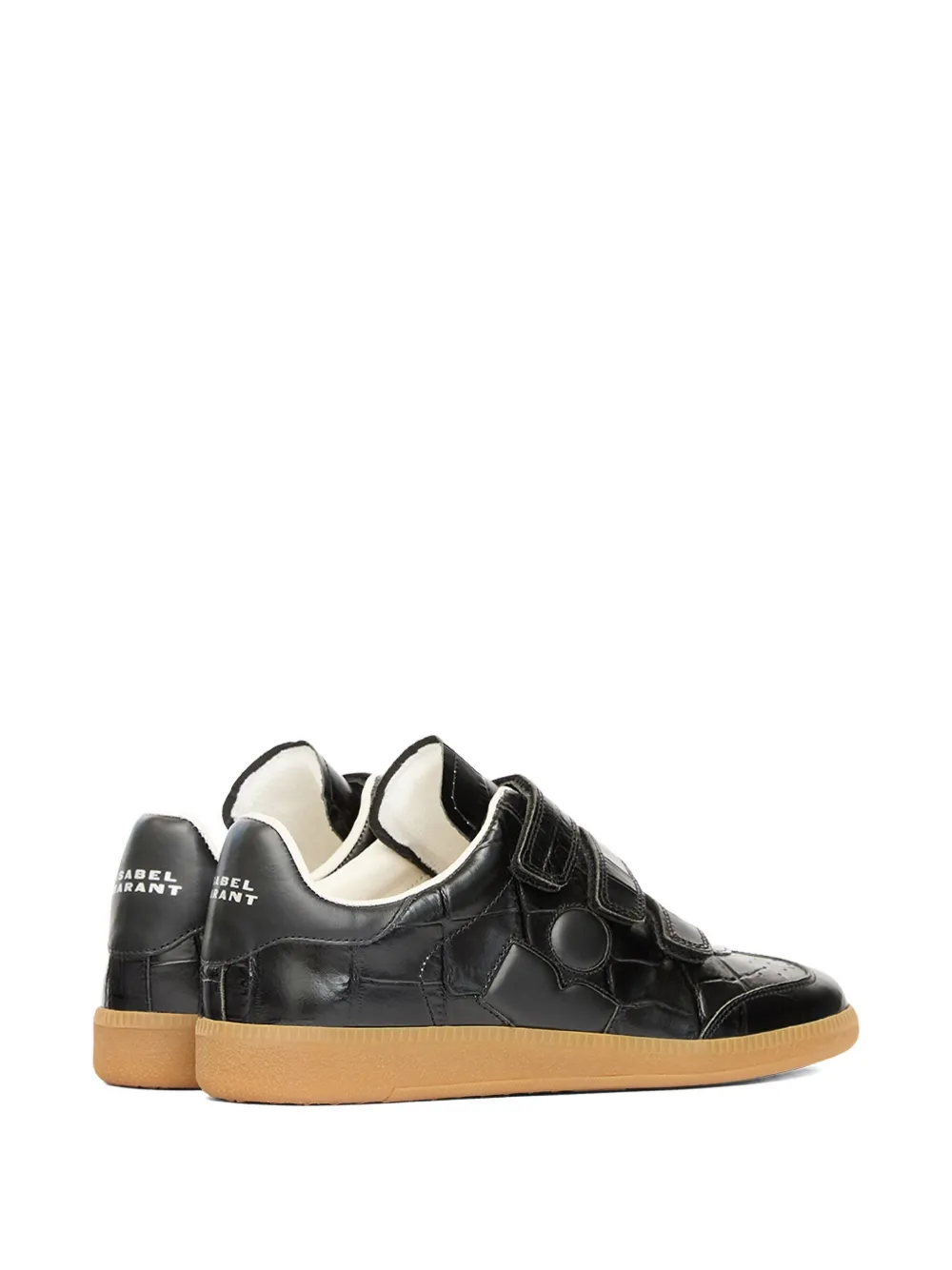 ISABEL MARANT Beth crocodile-effect sneakers Black