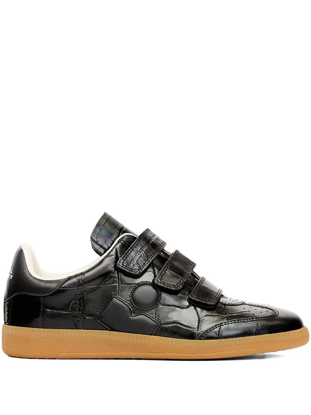 ISABEL MARANT Beth crocodile-effect sneakers Black