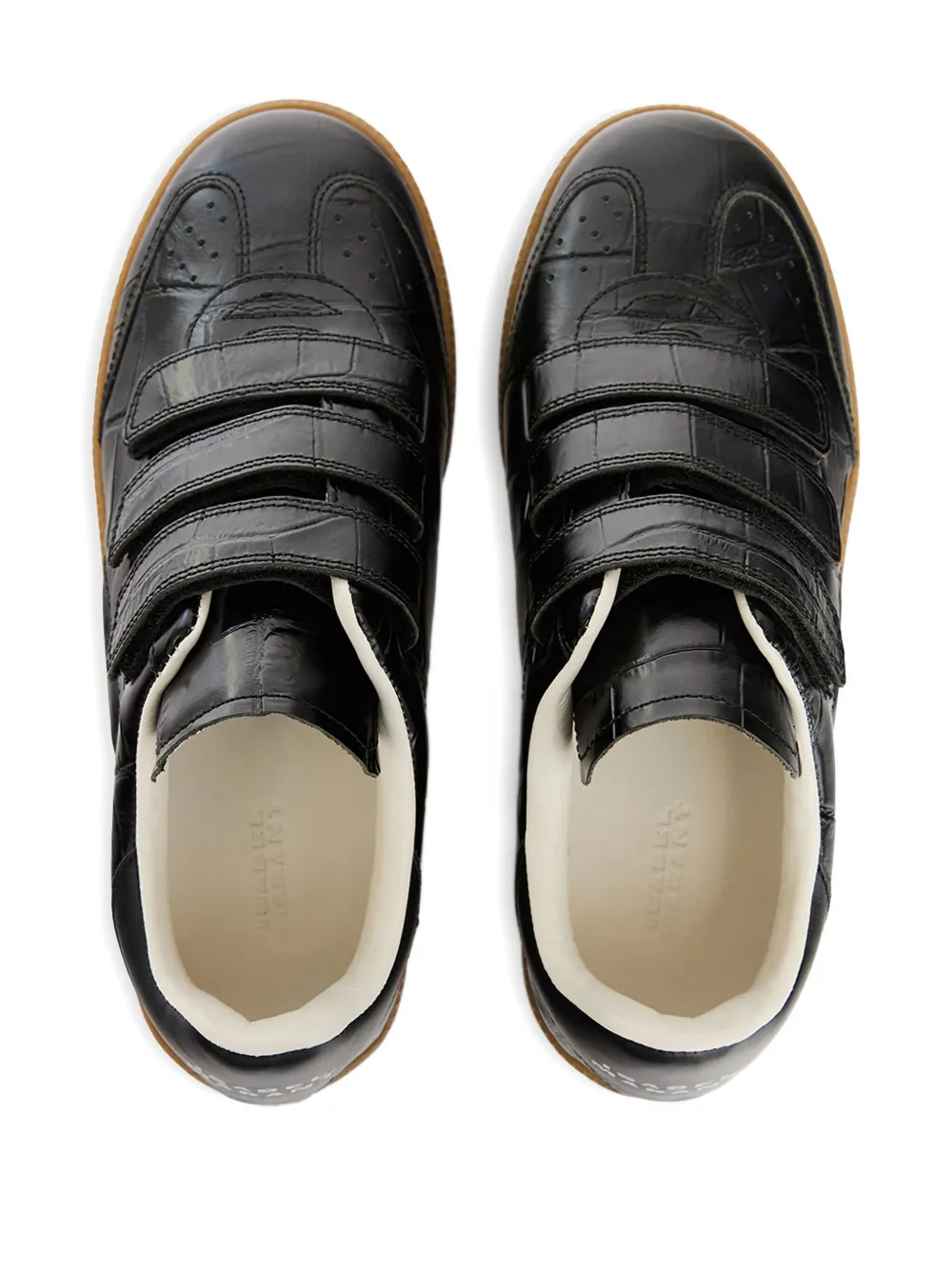 ISABEL MARANT Beth crocodile-effect sneakers Black
