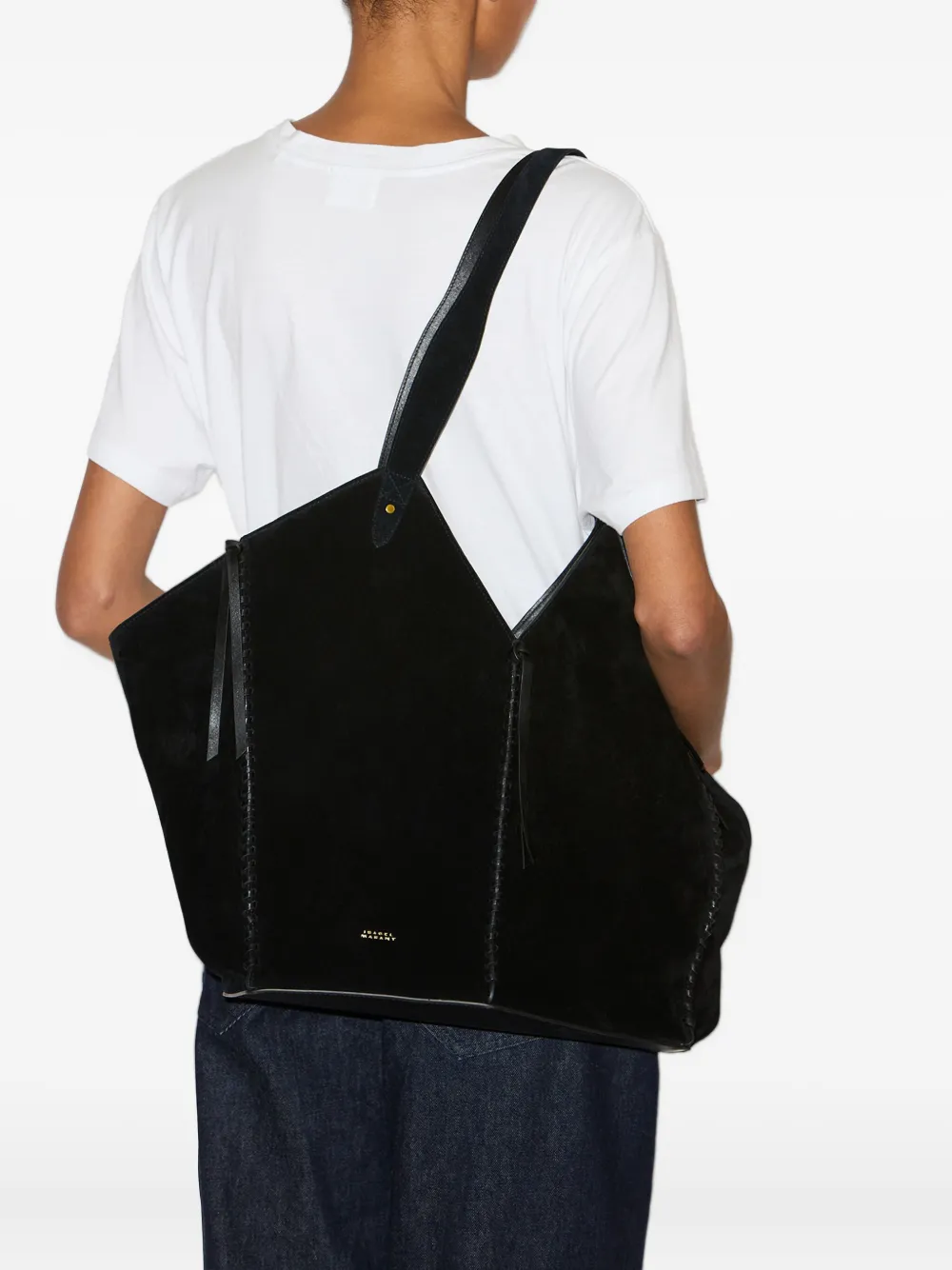Isabel Marant Tampa Leather Shoulder Bag In Black