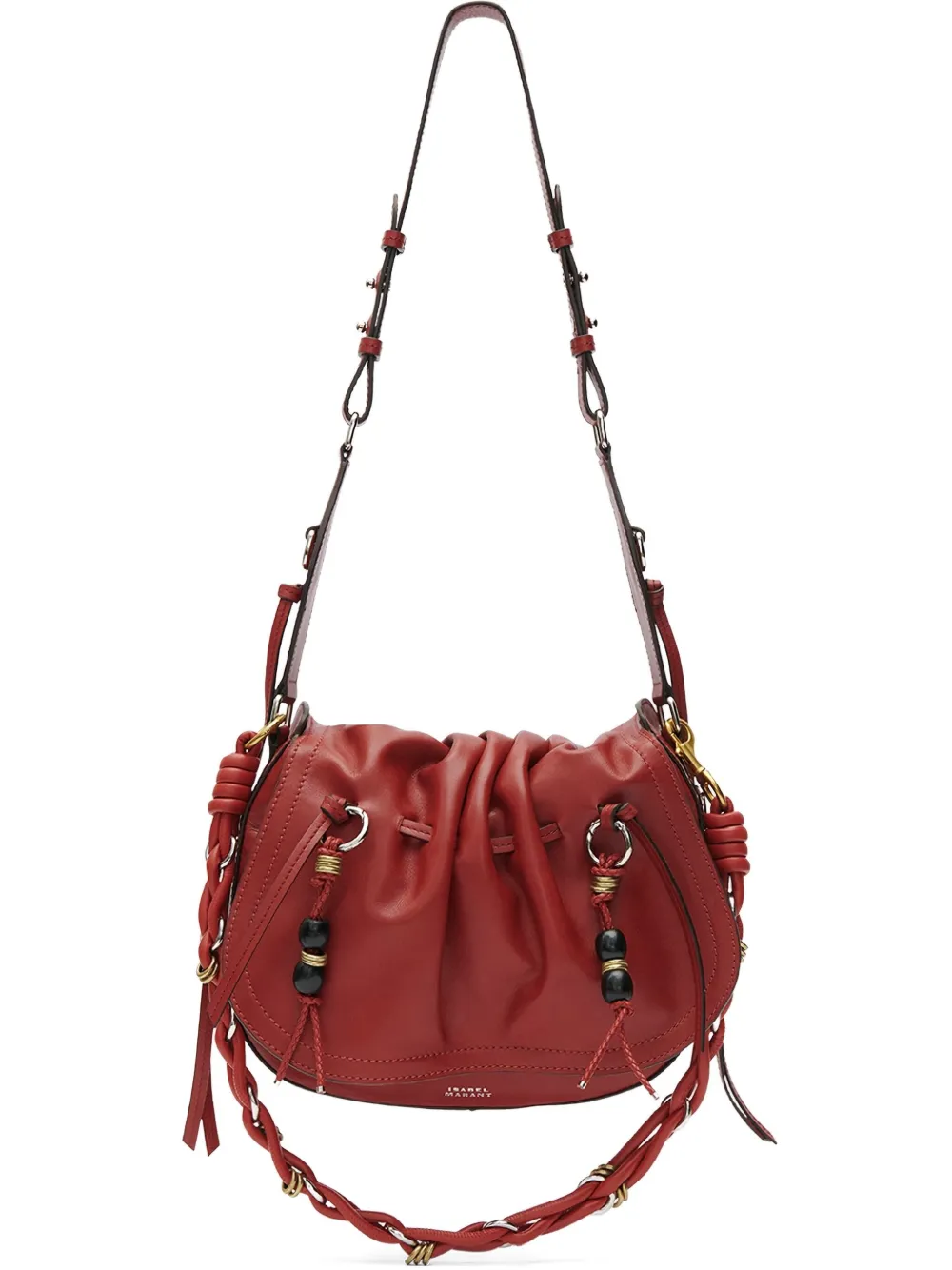 ISABEL MARANT pleated drawstring shoulder bag | Red | Image 1