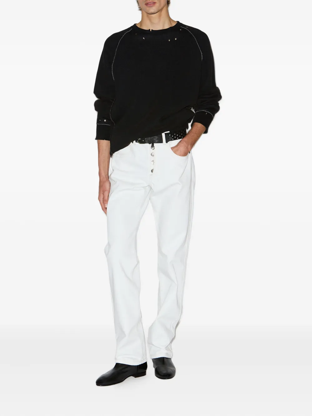 MARANT Mitchell sweater met raglan mouwen - Zwart