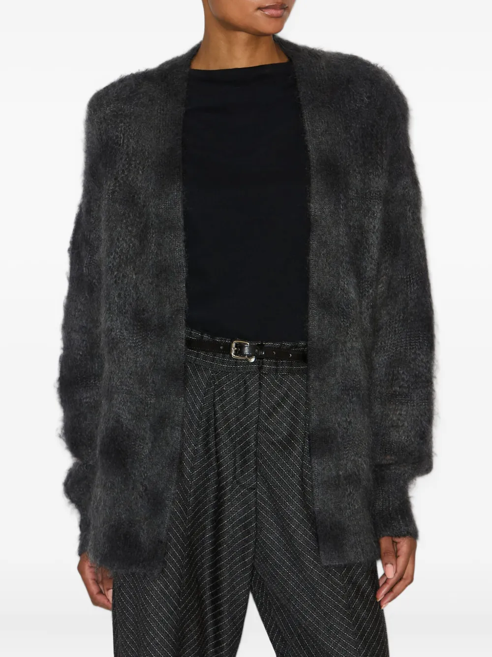 Isabel Marant Mylene Virgin Wool Blend Cardigan In Black