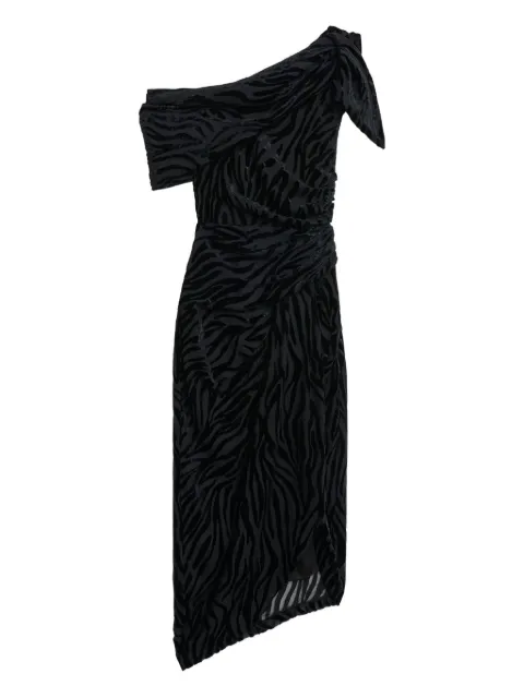 ISABEL MARANT zebra-print one-shoulder dress