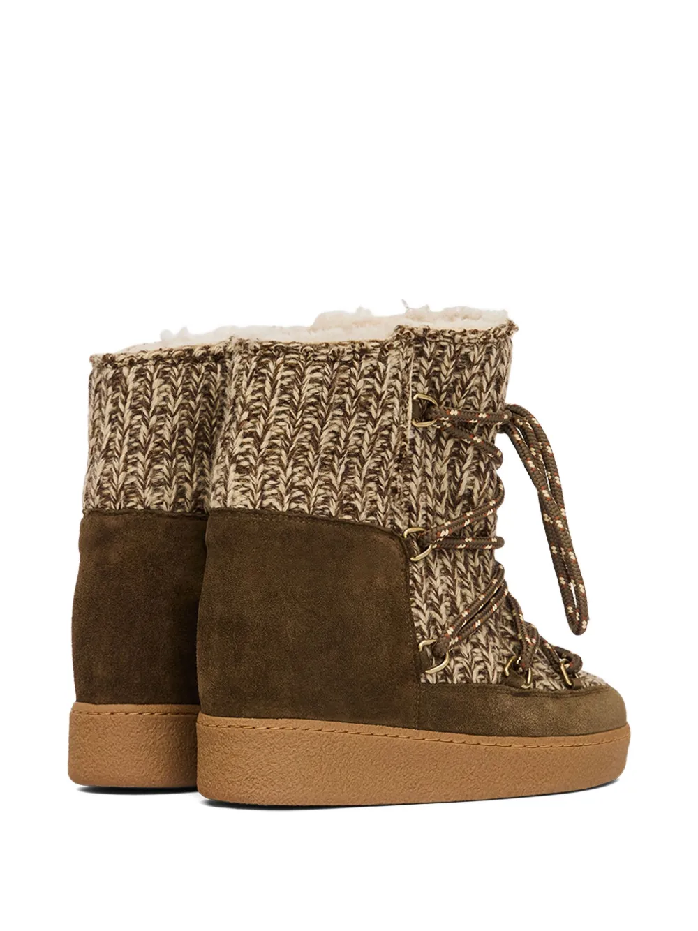 Isabel Marant Suede-trimmed Snow Boots In Brown