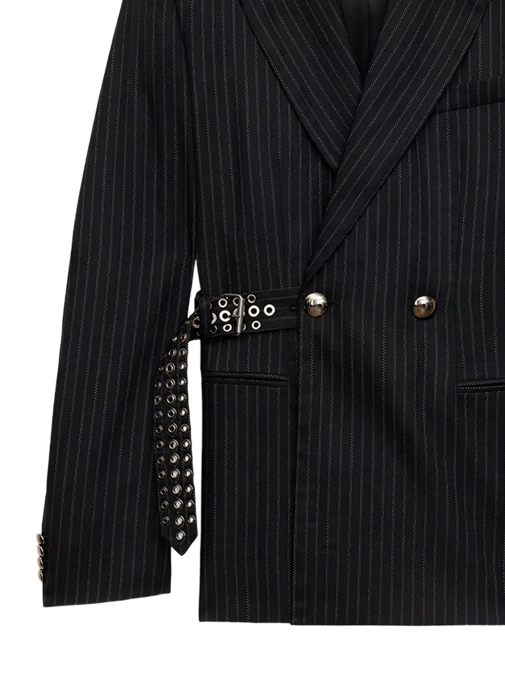 ISABEL MARANT pinstripe studded-belt jacket | Suit Jackets | Image 2