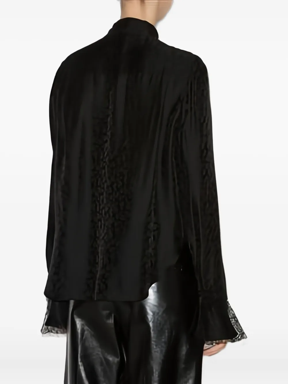 Isabel Marant Raphaella Ruffled-cuff Blouse In Black