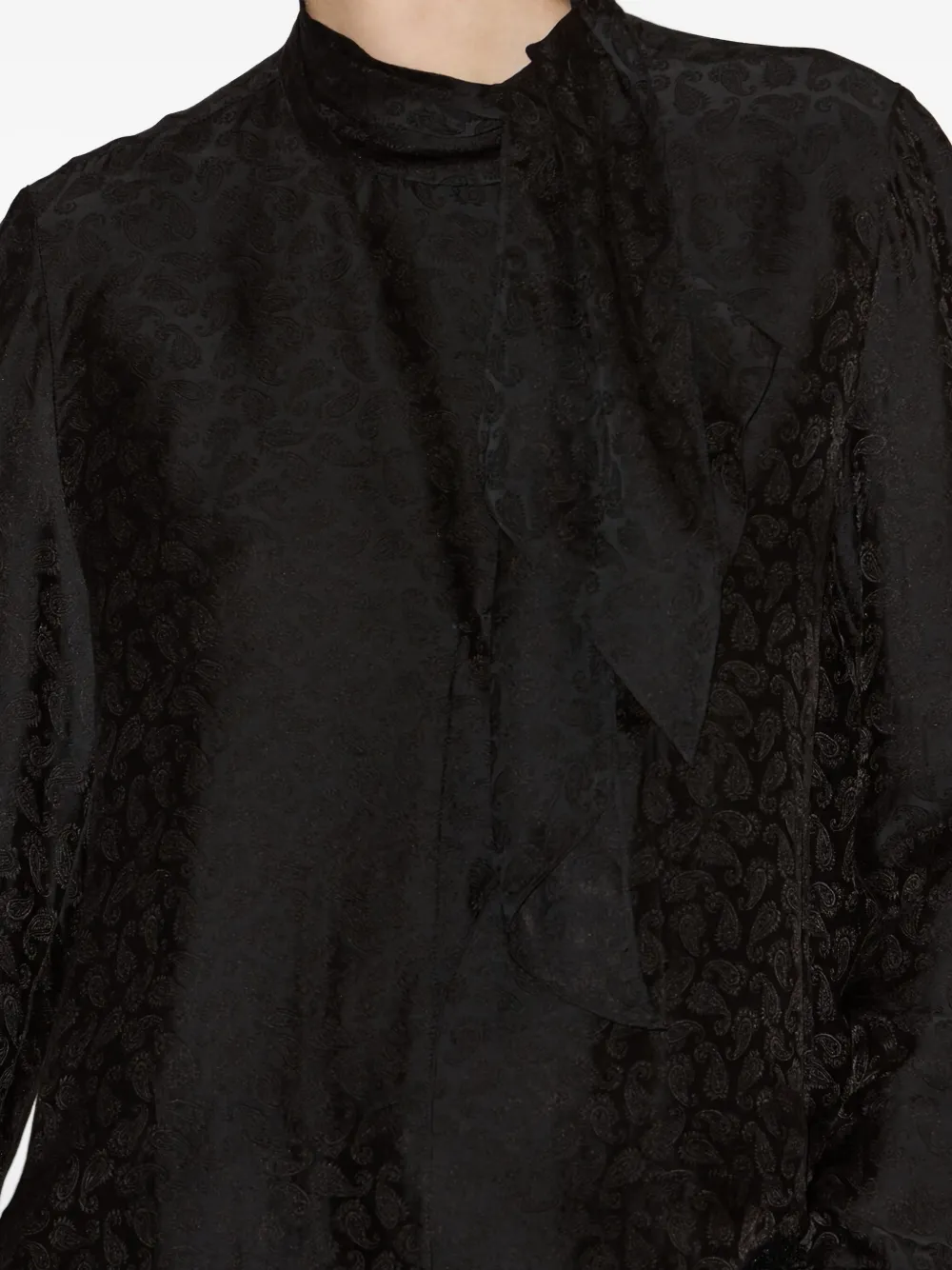 ISABEL MARANT Raphaella blouse met ruches Zwart