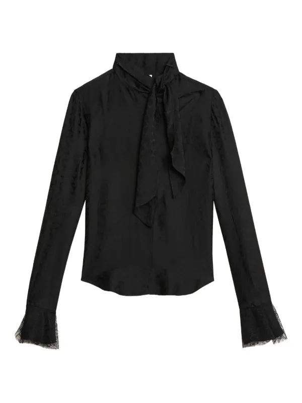 ISABEL MARANT Raphaella ラッフル ブラウス | ブラック | FARFETCH JP