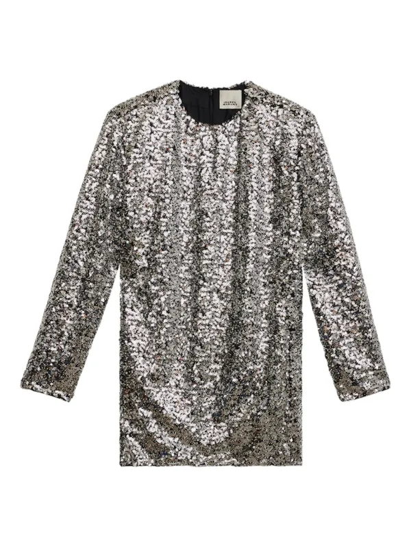 Isabel Marant Heliane Sequinned Dress - Silver
