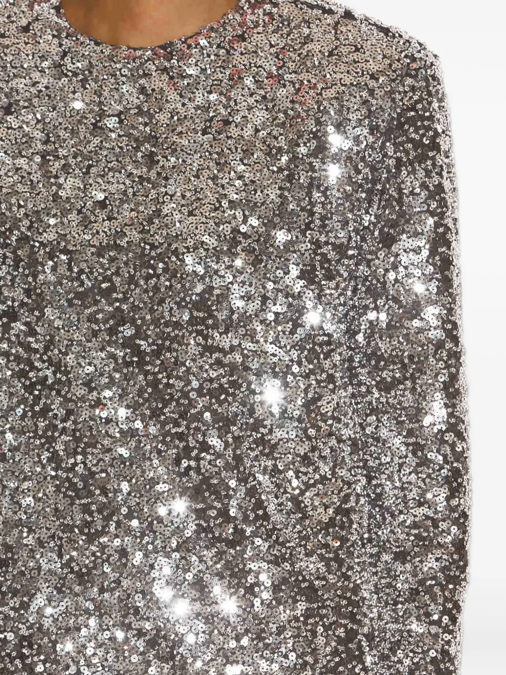 Isabel Marant Heliane Embellished Tulle Mini Dress In Silver