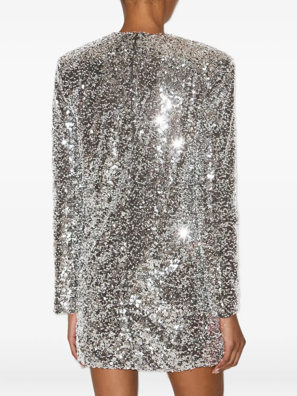 Isabel Marant Heliane Embellished Tulle Mini Dress In Silver