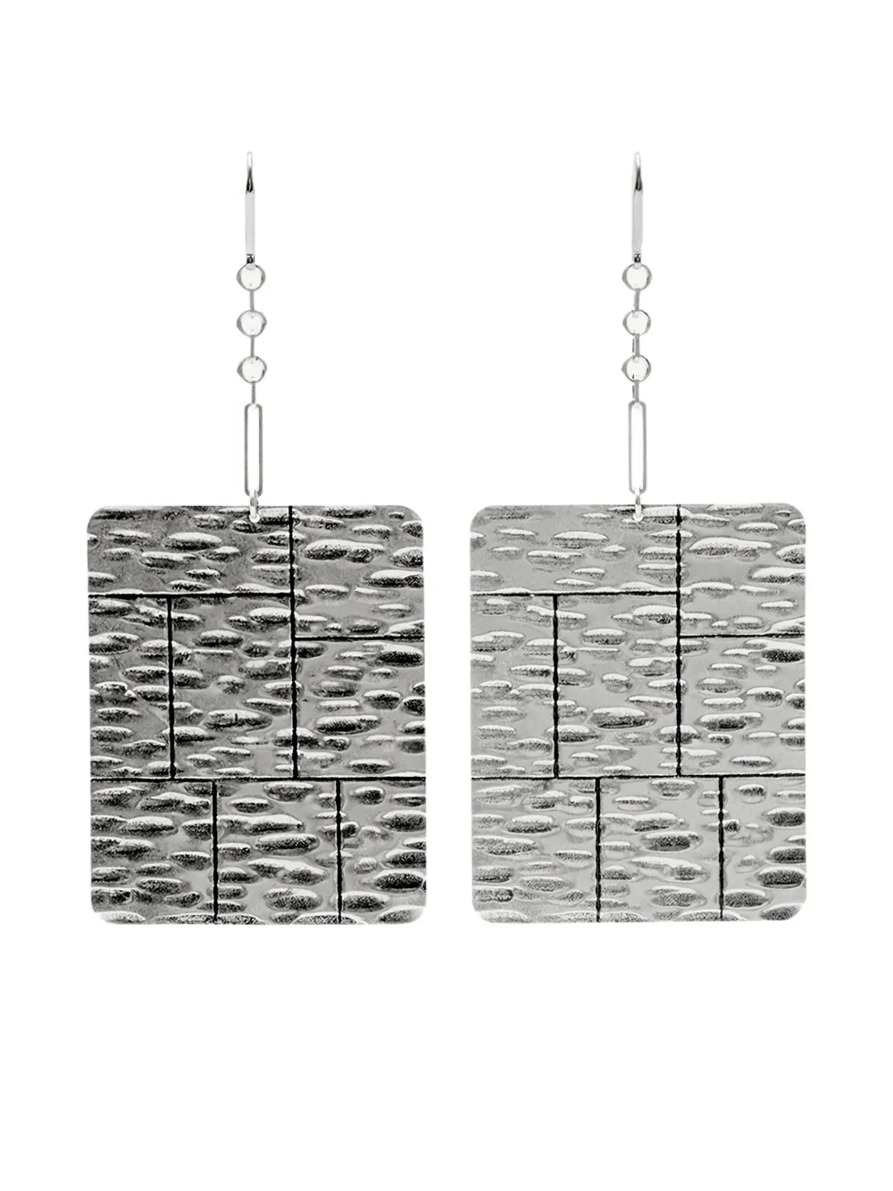Isabel Marant Blacke Patterned Earrings In Gray
