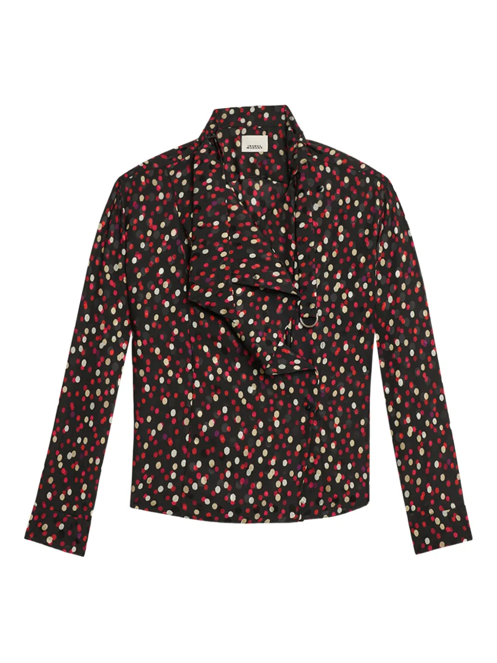 ISABEL MARANT Emany ruffled polka-dot top | Black | Image 1