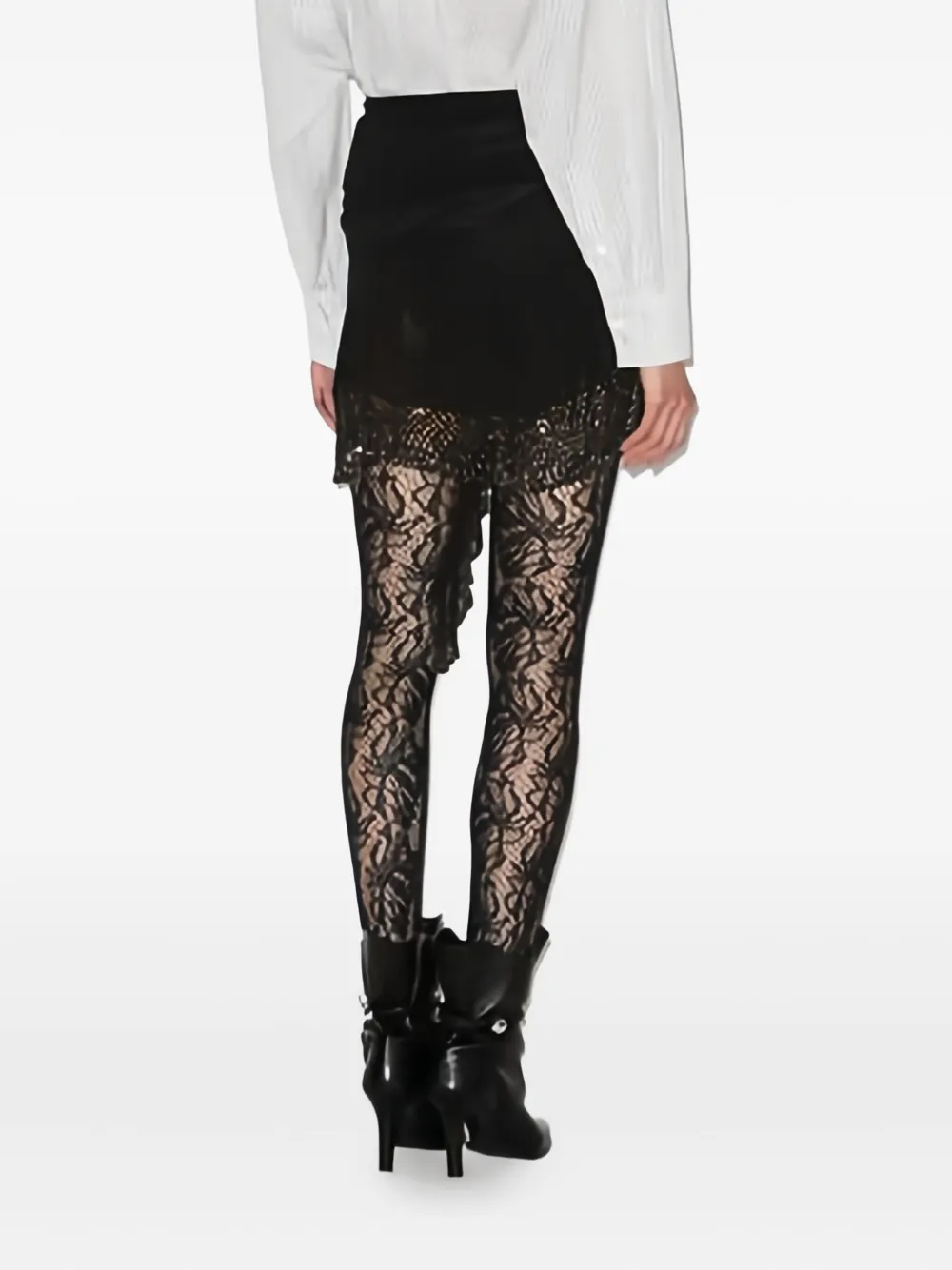 Isabel Marant Embellished Ruffled Skirt In Black