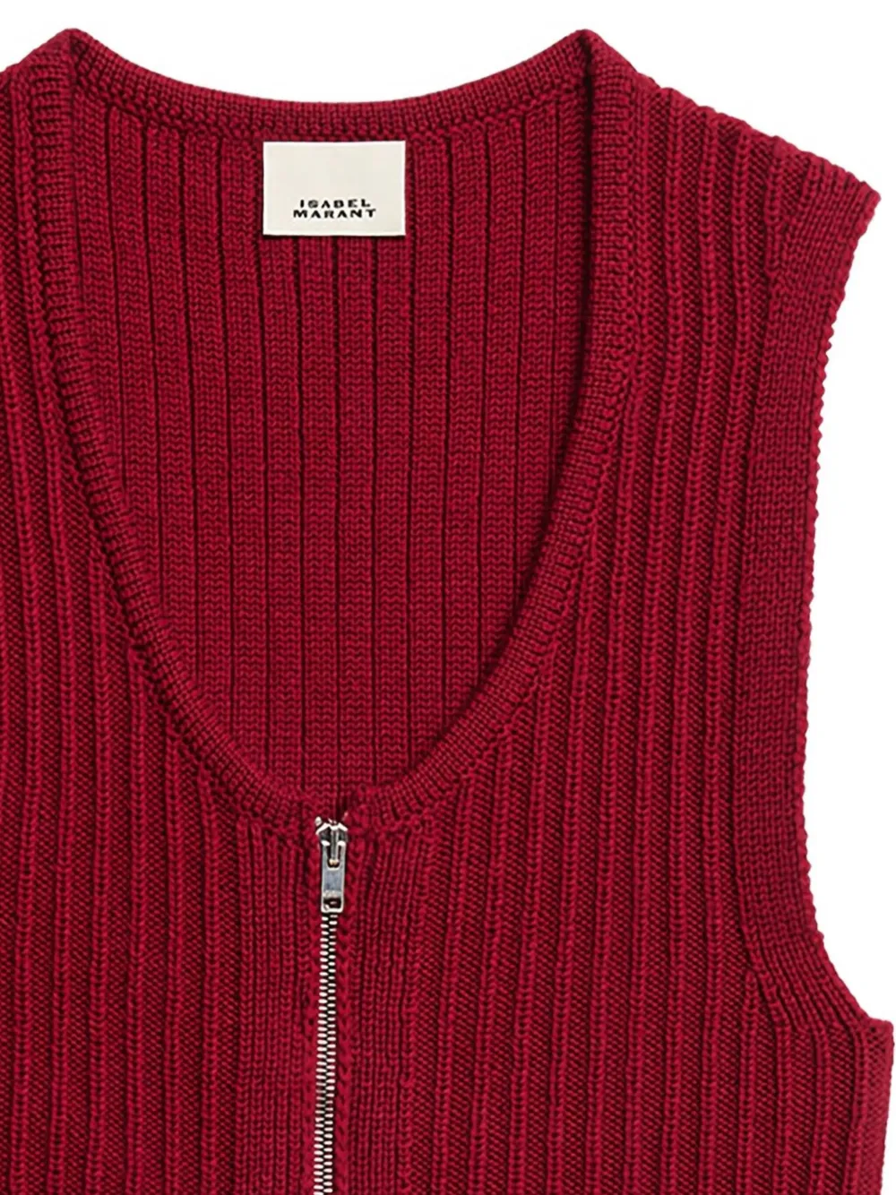 ISABEL MARANT Devima ribbed zip-front top | Vests & Tank Tops | Image 2