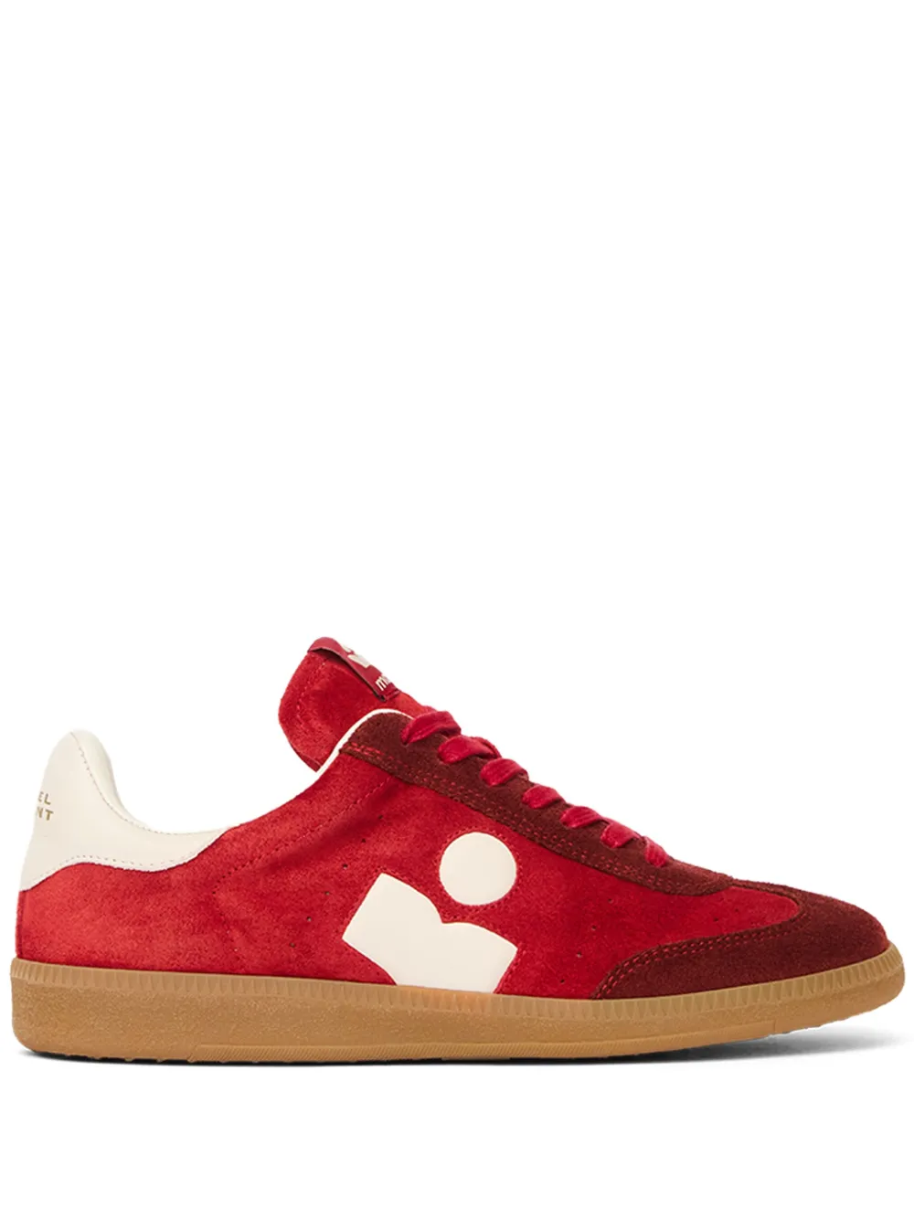 ISABEL MARANT suede panelled sneakers Red