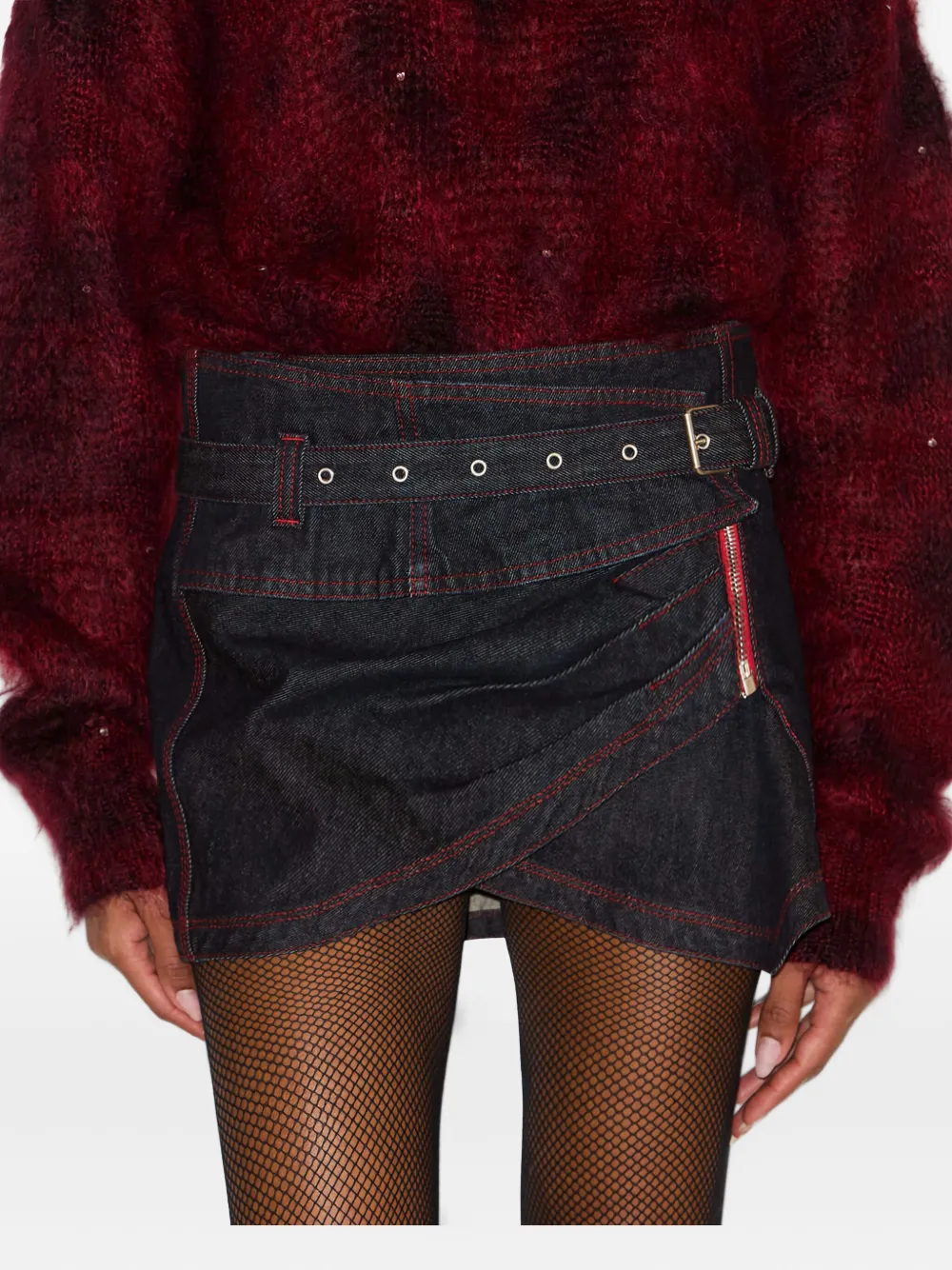 ISABEL MARANT Wikkelrok met ceintuur Blauw