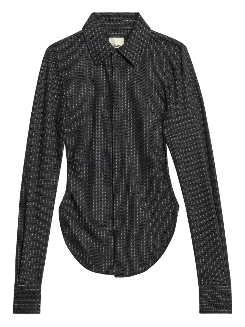 ISABEL MARANT Camisa Romea risca de giz | Cinza | Image 1