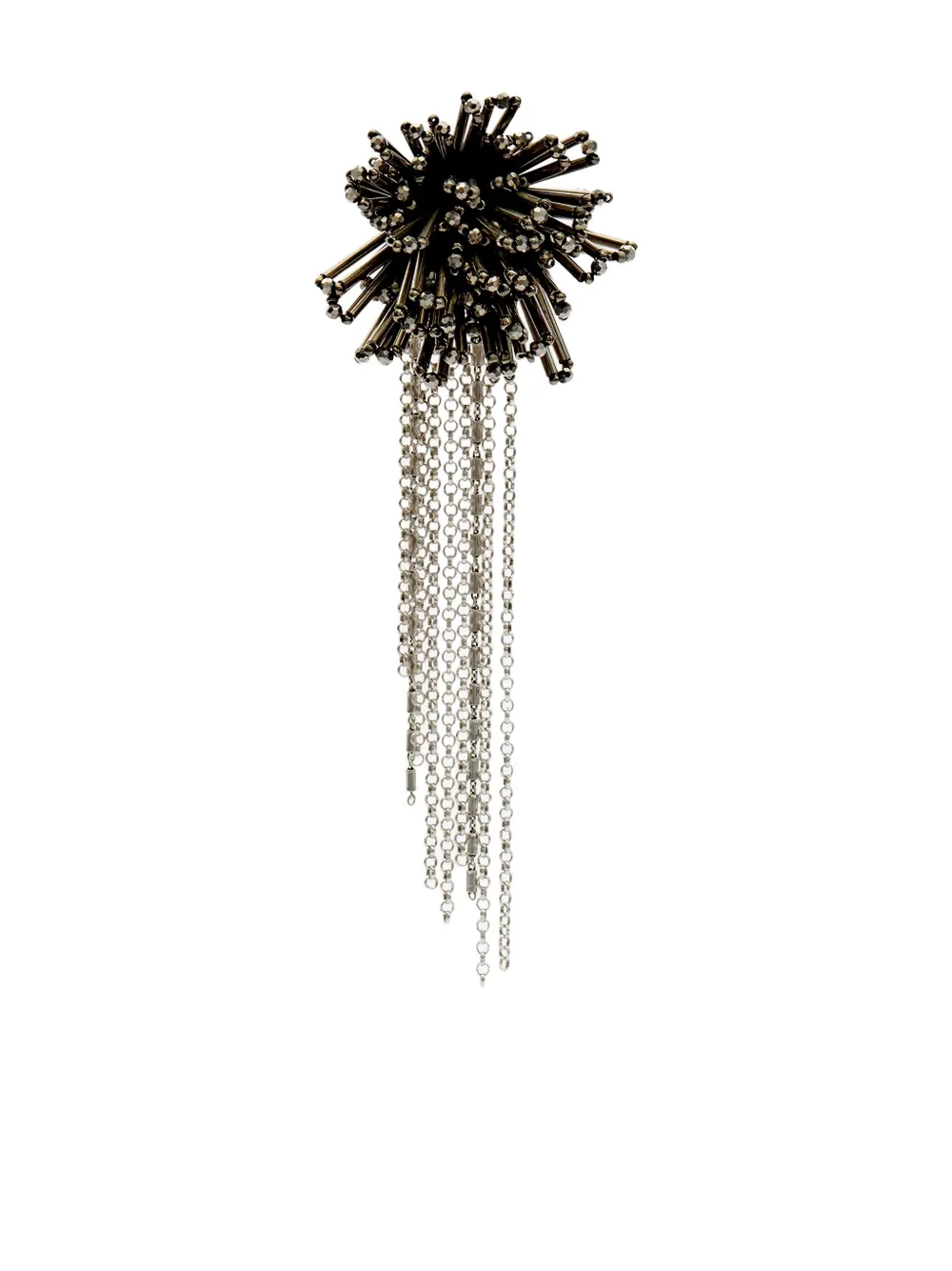 Isabel Marant Beaded-embellished Chain Earrings In Metallic