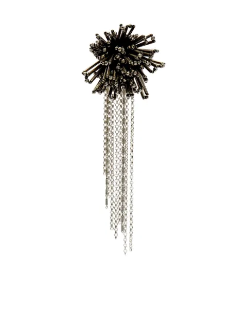 ISABEL MARANT aretes de cadena con detalle de mostacillas