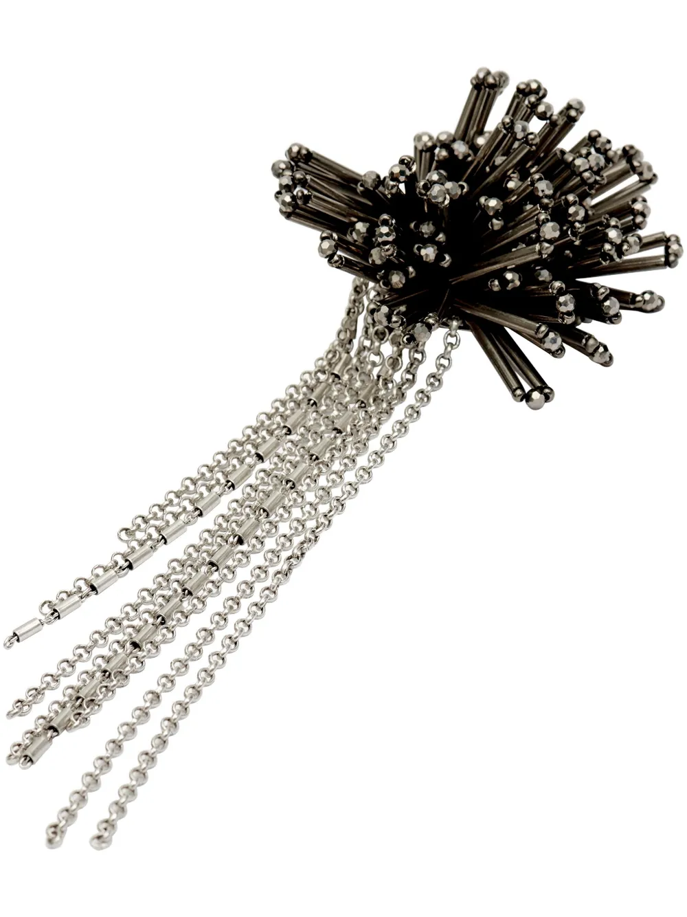 Isabel Marant Beaded-embellished Chain Earrings In Metallic
