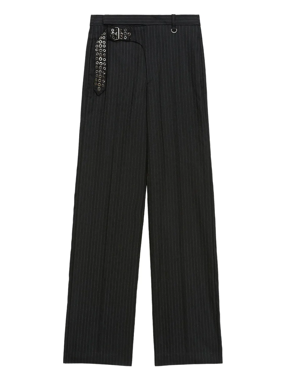 ISABEL MARANT pinstripe metal-detail trousers | Black | Image 1
