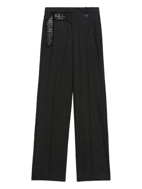 ISABEL MARANT pinstripe metal-detail trousers