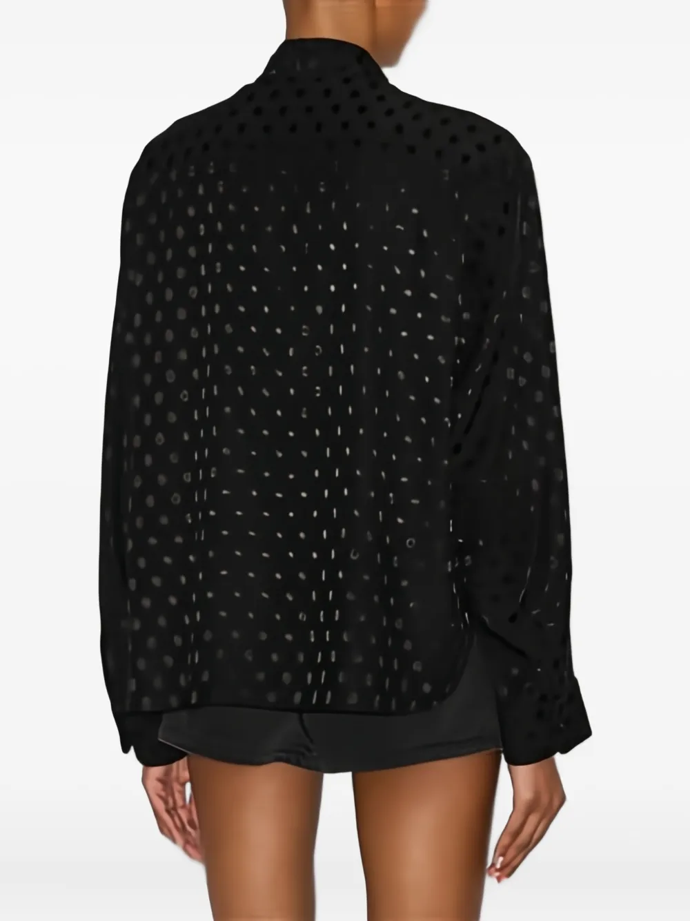 Isabel Marant Emany Polka-dot Draped Top In Black