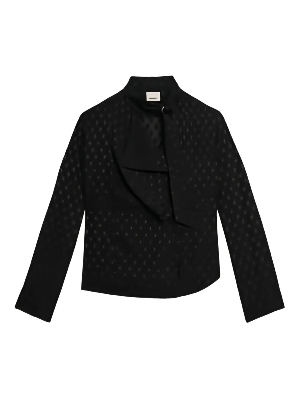 ISABEL MARANT Emany polka-dot draped top | Black | Image 1