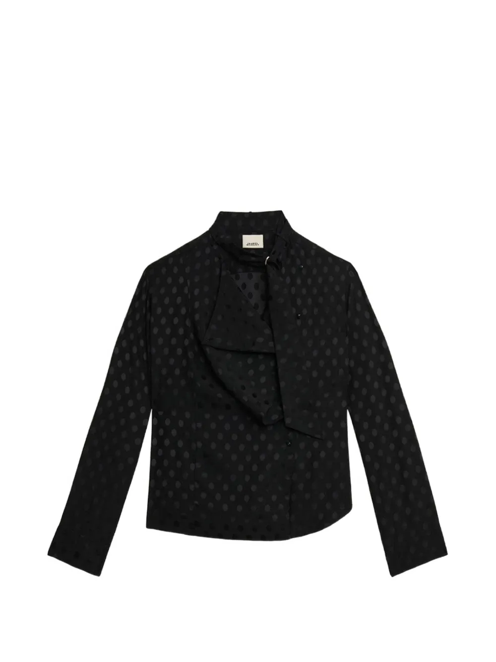 ISABEL MARANT Emany gedrapeerde top met stippen Zwart