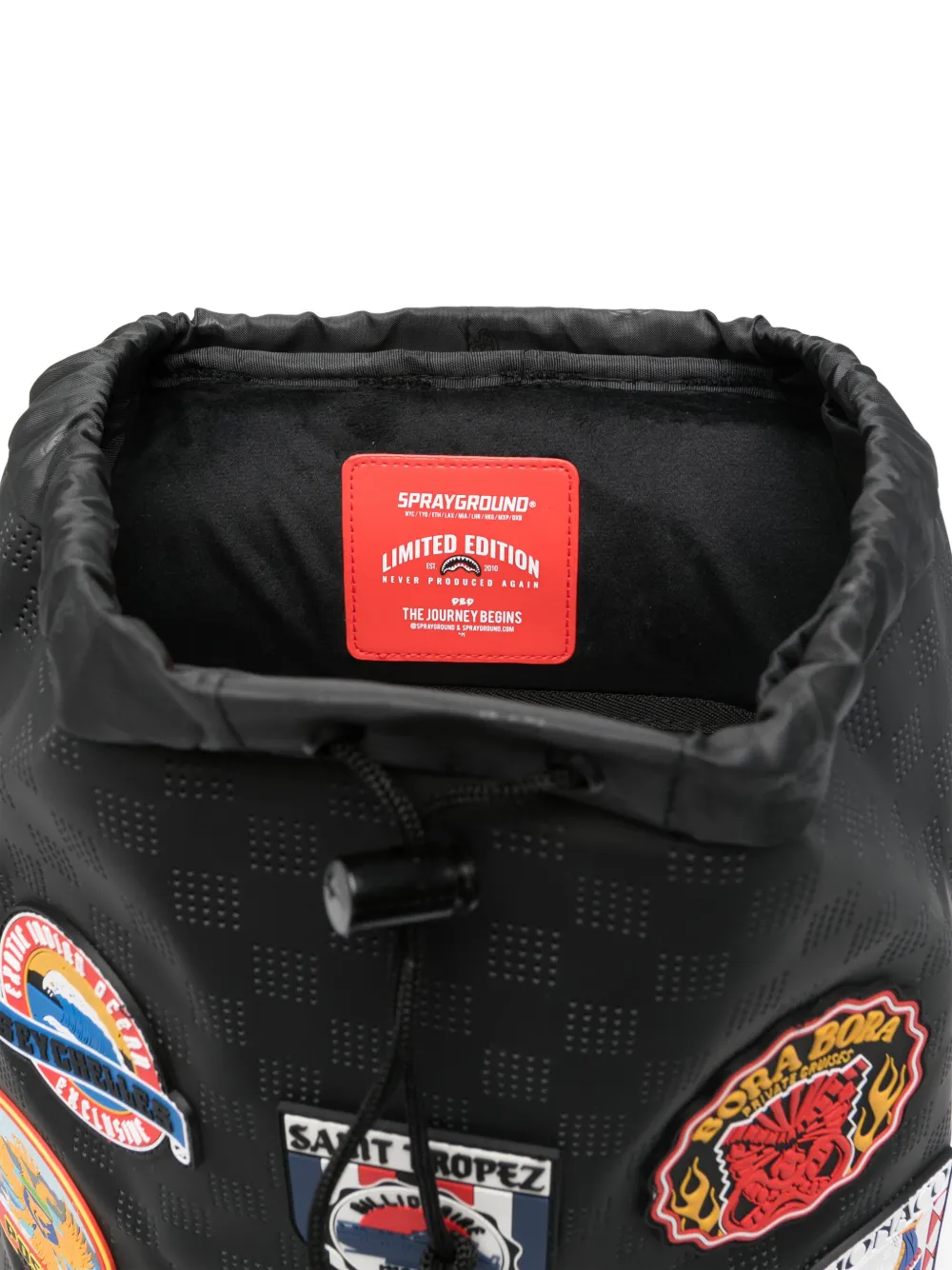 sprayground kid Rugzak met meerdere patches Zwart