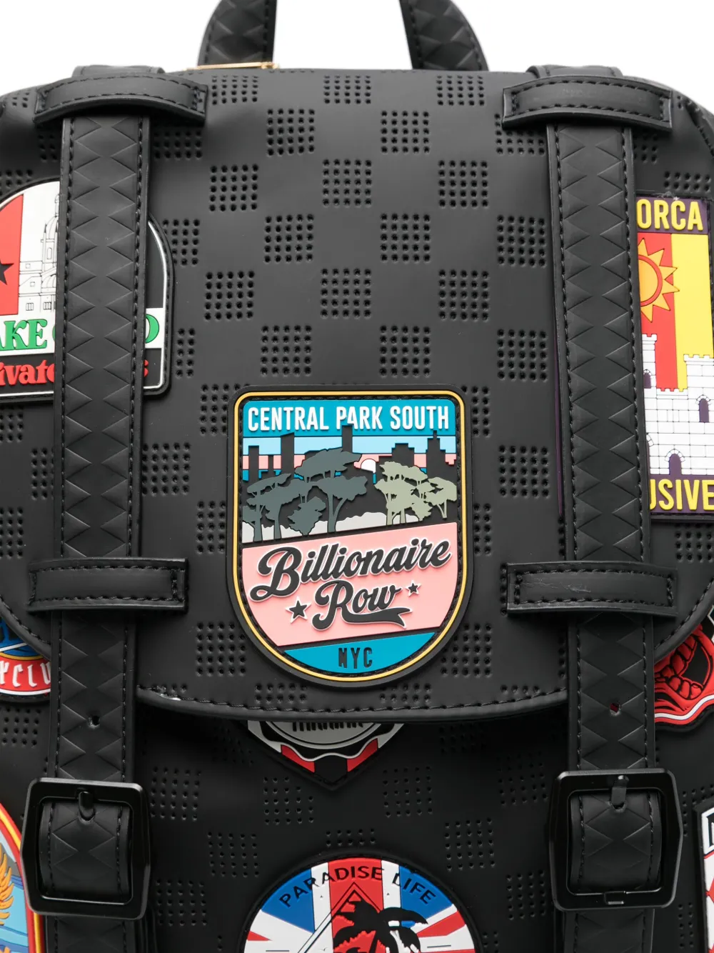 sprayground kid Rugzak met meerdere patches Zwart
