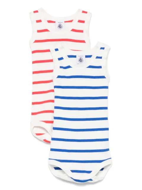 Petit Bateau pack de bodies con motivo de rayas (pack de 2 piezas)