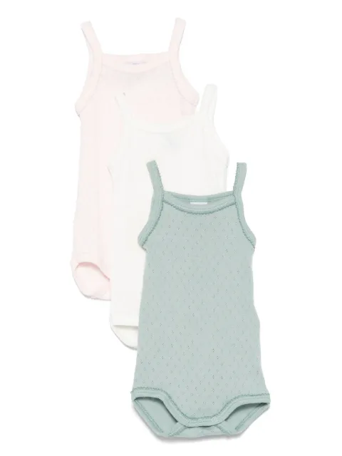 Petit Bateau pack de bodies de tejido calado (pack de 3 piezas)