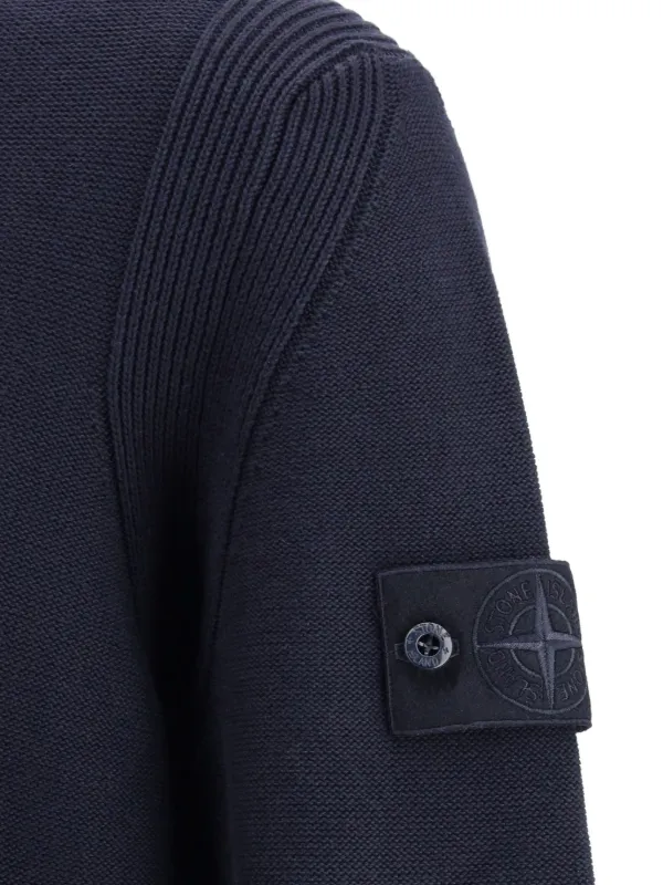 STONE  ジップアップ スウェットシャツ Stone Island ジップアップ スウェットシャツ | ブルー