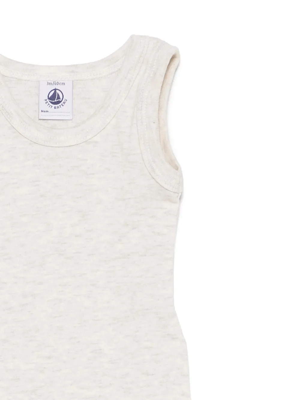 Petit Bateau Drie katoenen rompers - Wit