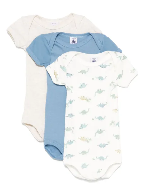 Petit Bateau cotton bodysuits (set of three)