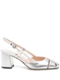 Evaluna 65mm Decollete slingback pumps - Silver