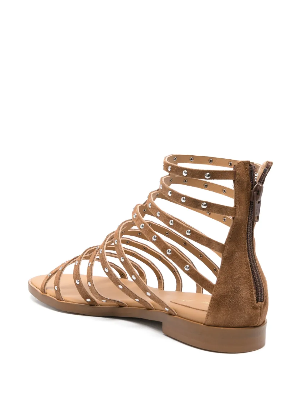 Anna F. Suède sandalen Bruin