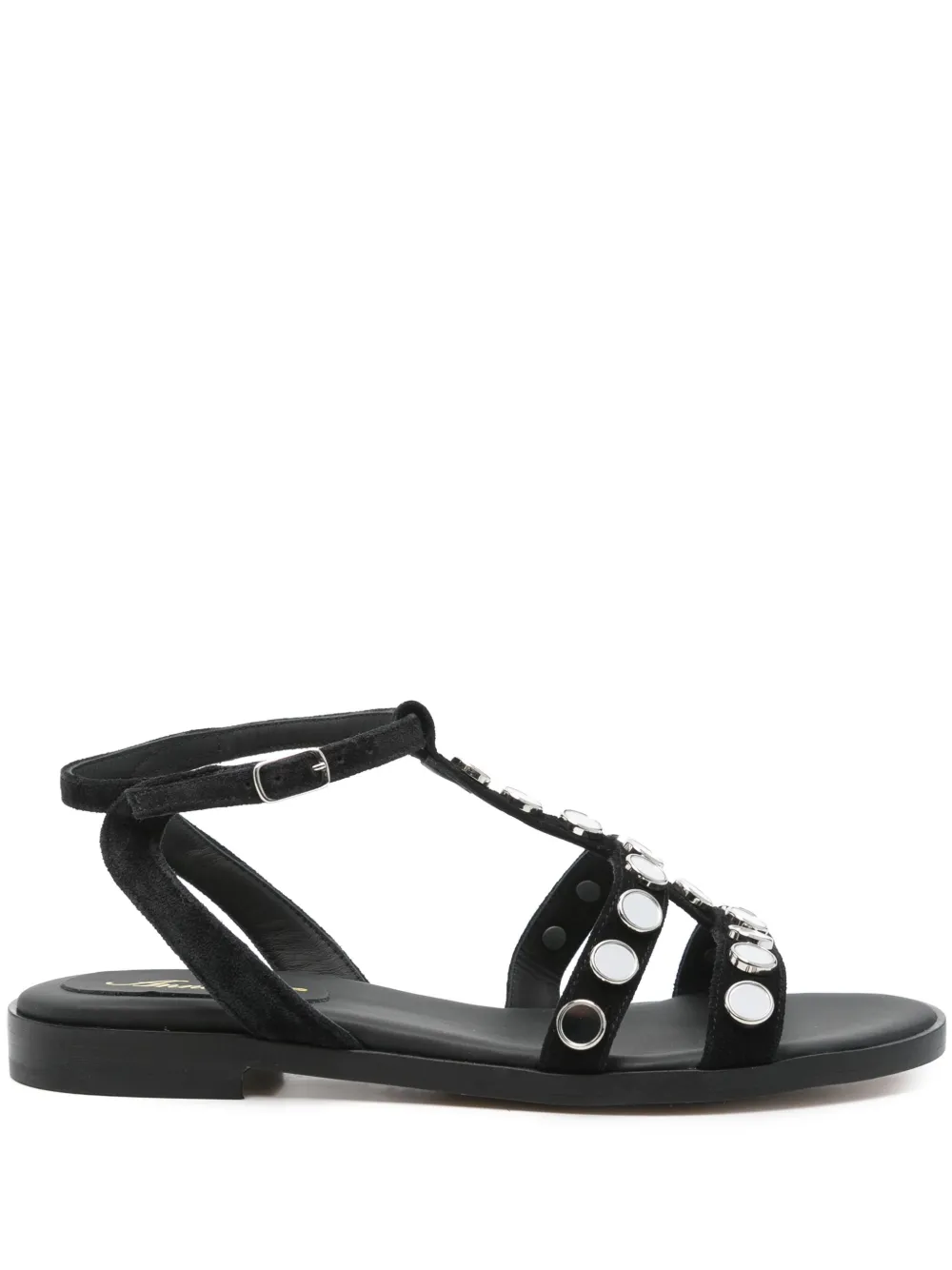 Anna F. suede sandals Zwart
