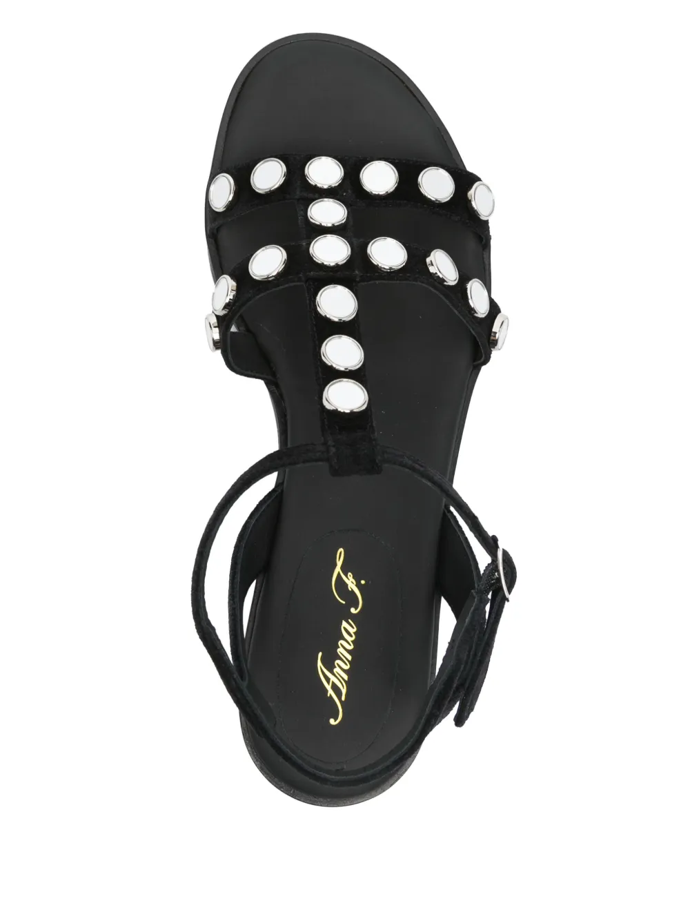 Anna F. suede sandals Black
