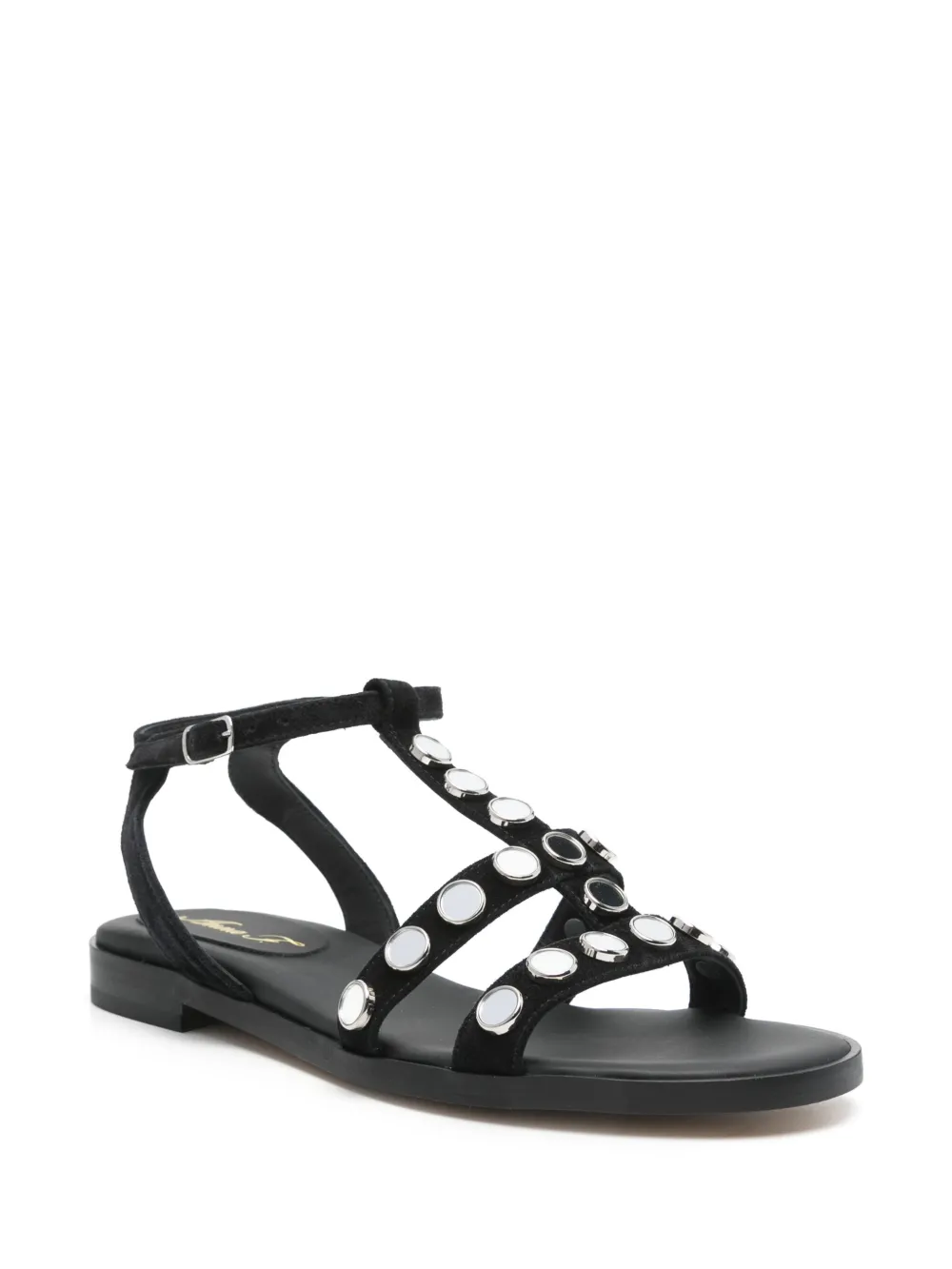 Anna F. suede sandals Black