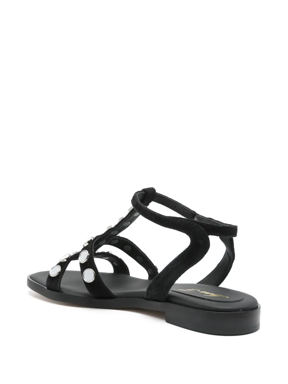 Anna F. suede sandals Black