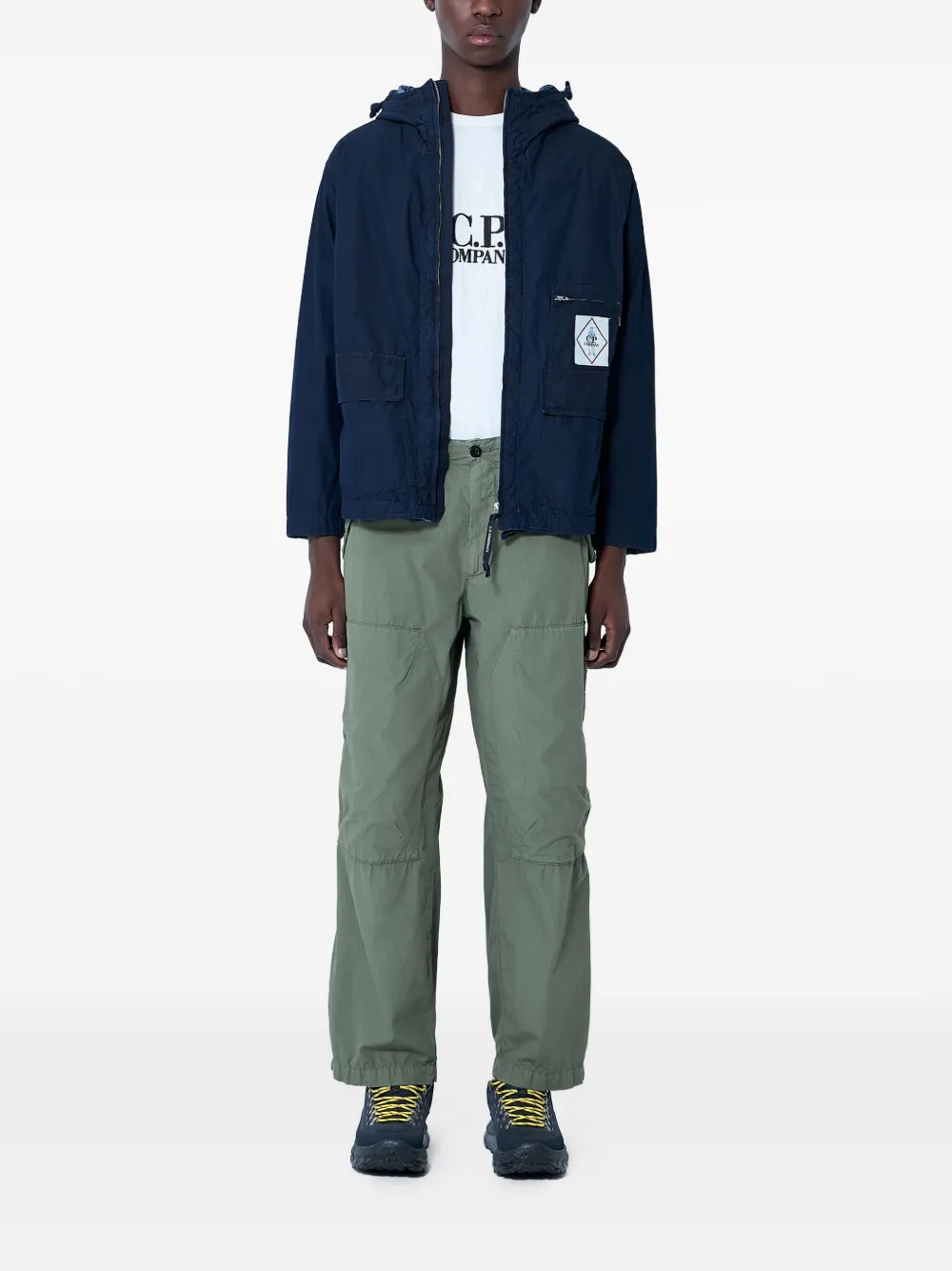 C.P. Company patch-pockets cargo regular trousers Groen