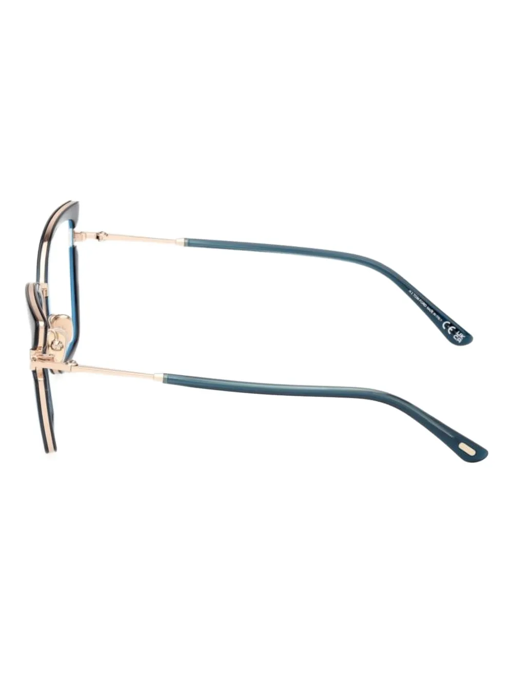 TOM FORD Eyewear Bril met metalen montuur Blauw