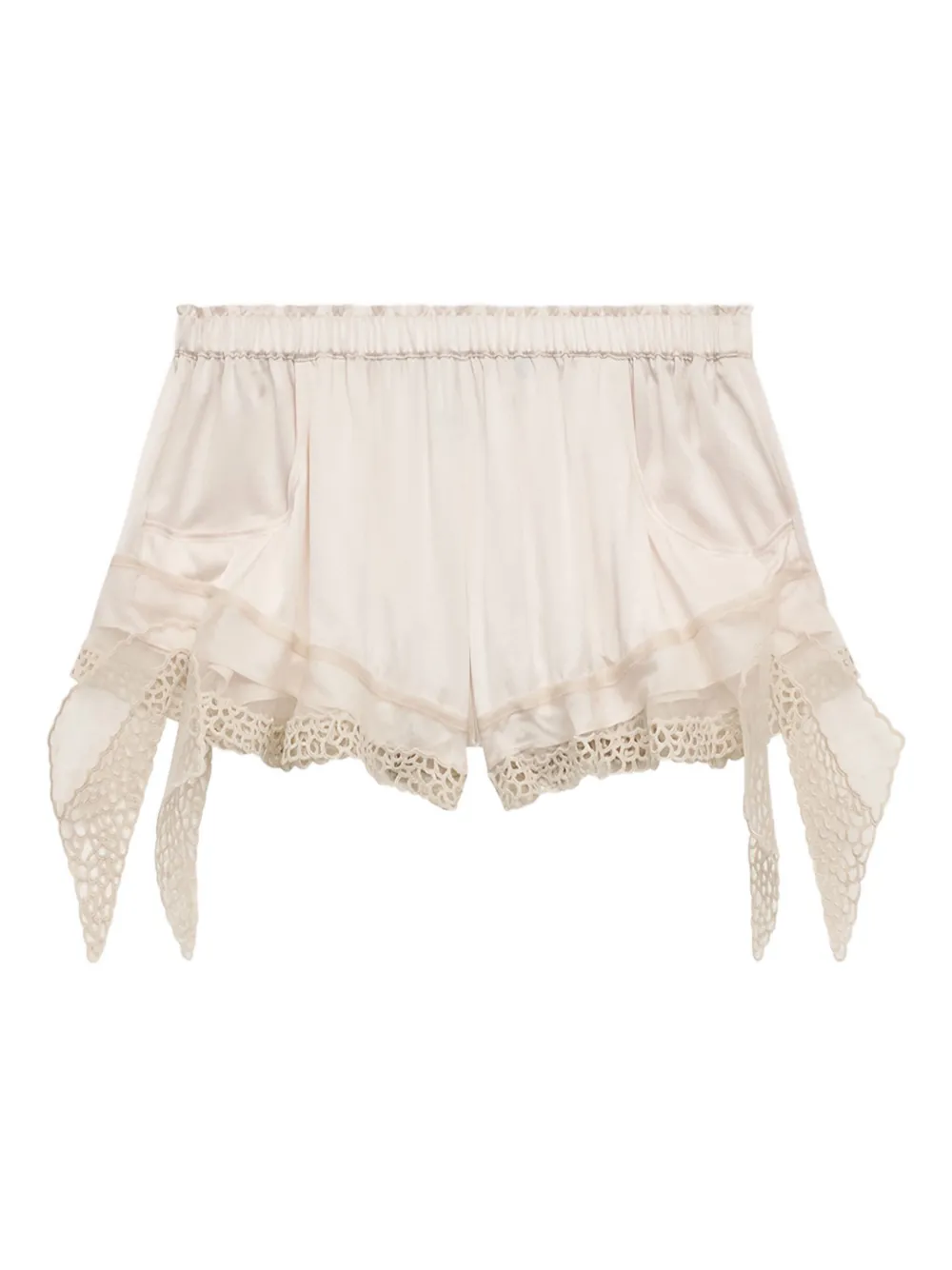 ISABEL MARANT Ildana lace-trimmed shorts | Neutrals | Image 1